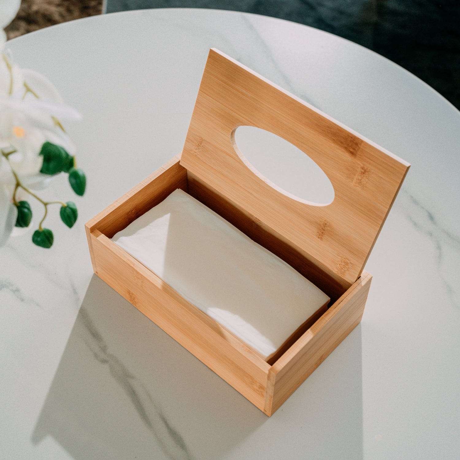 Living Today Kitchen Organizers Bamboo Tissue Box