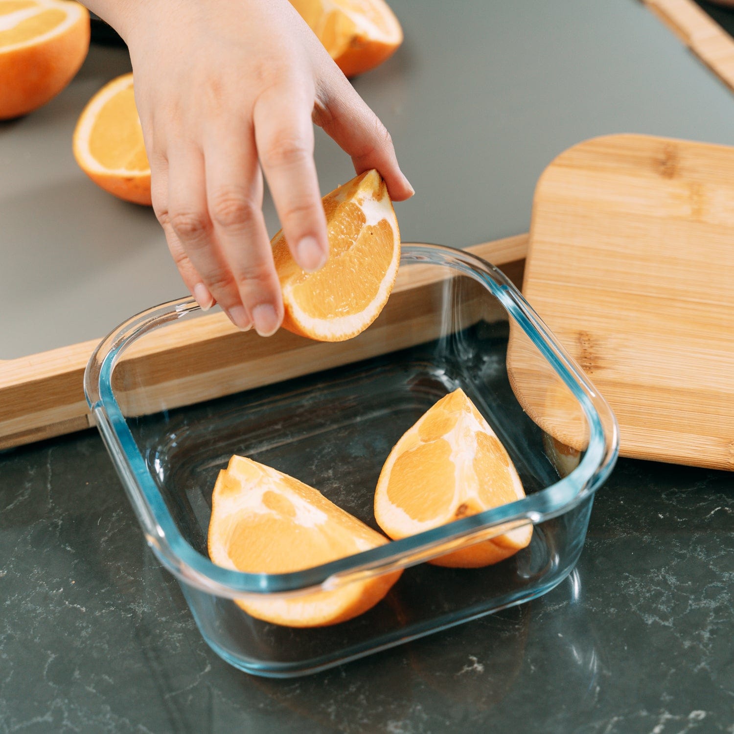 Clevinger Lunch Box 6 Pcs Bamboo Food Container - Large