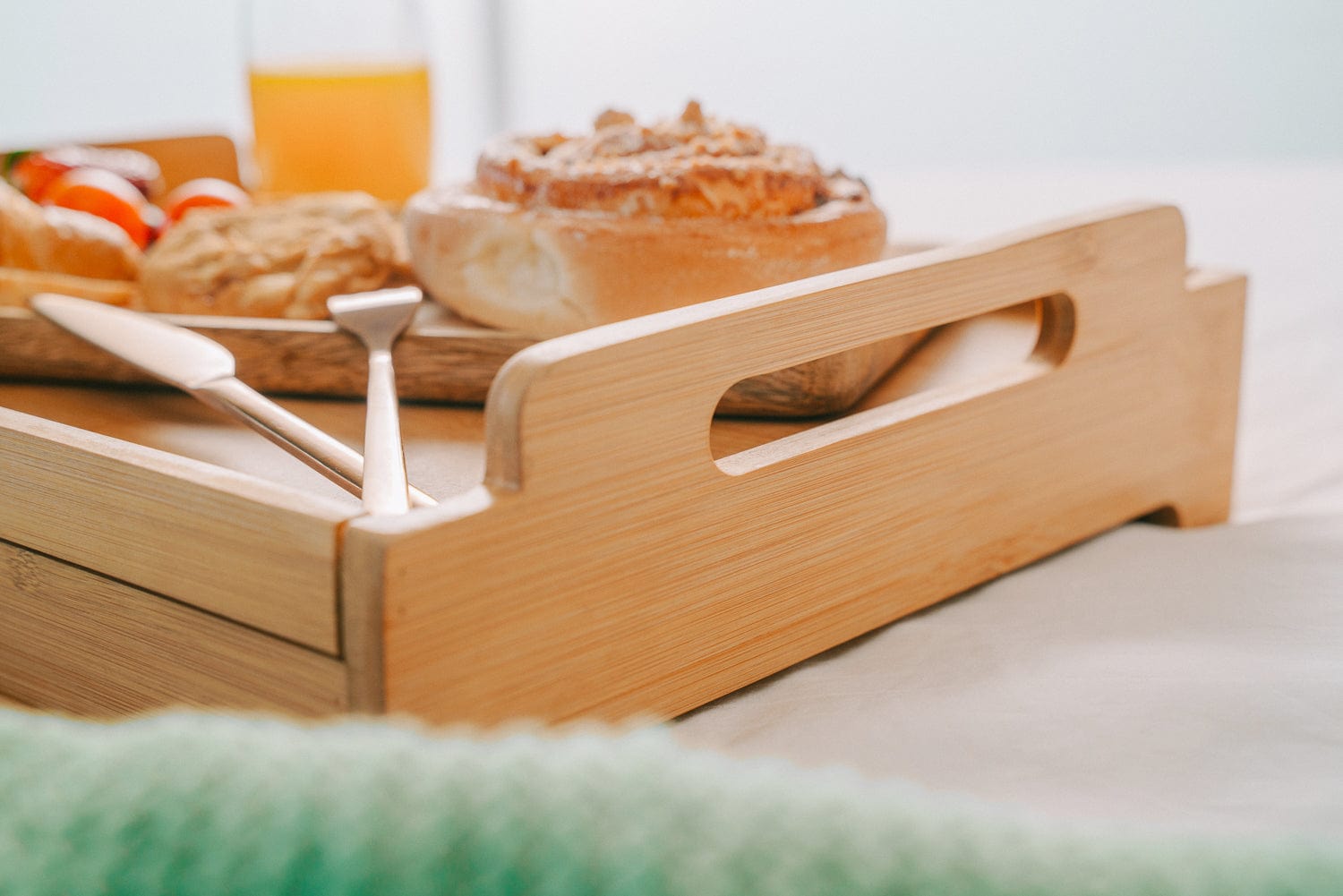Living Today Bamboo Bamboo Serving Tray With Drawer