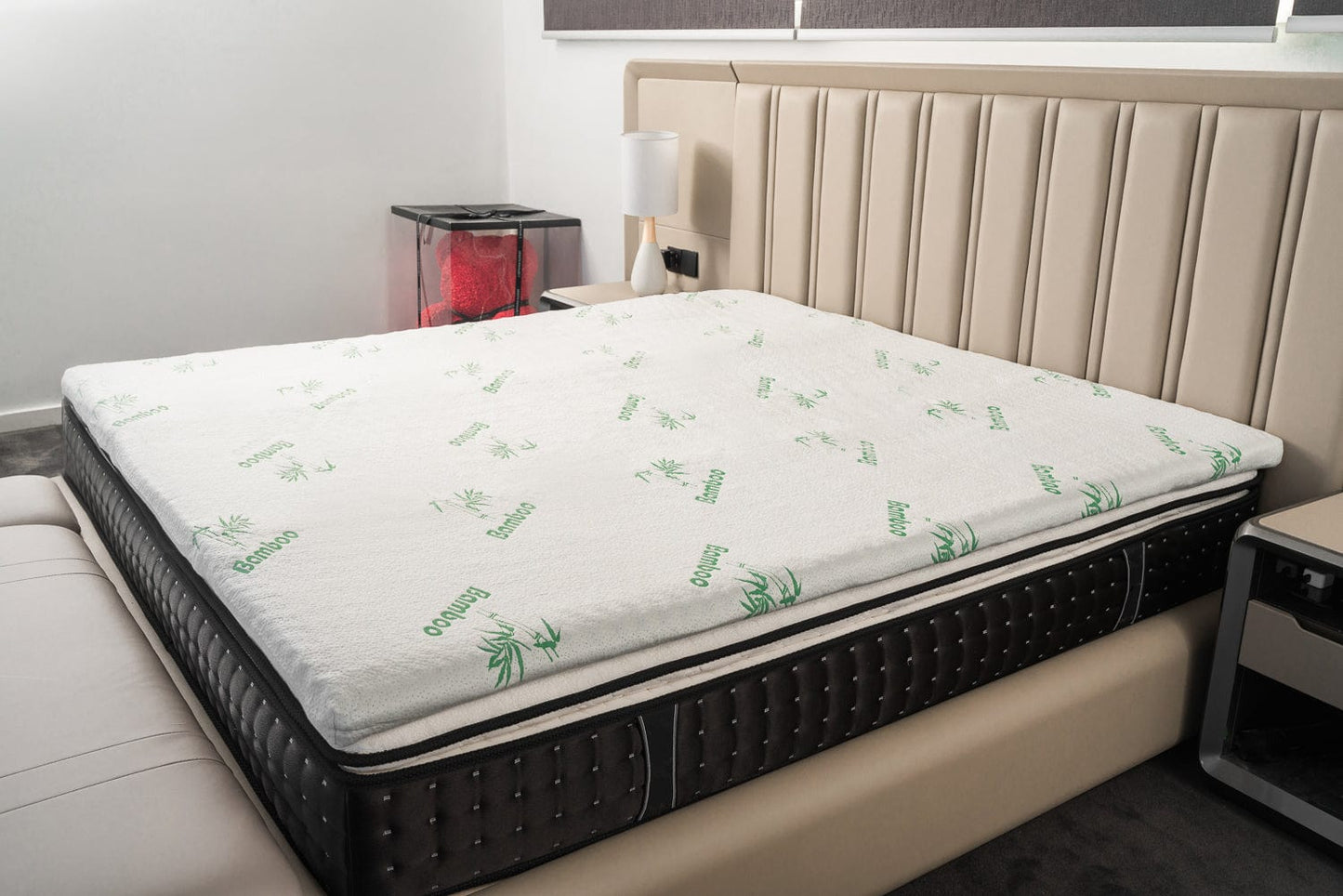 Living Today 4cm Memory Foam Mattress Topper with Bamboo Cover - Queen