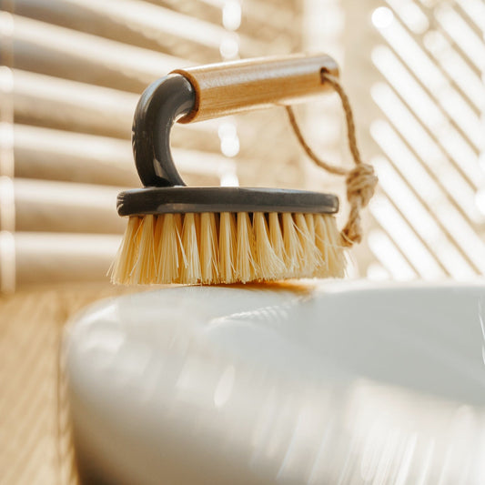 Clevinger laundry & cleaning, bamboo Eco Bamboo Handle Iron Household Scrubber Brush