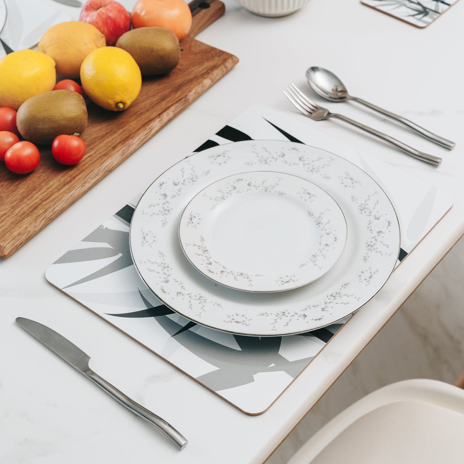 Clevinger dining placemat Clevinger 8 pcs MDF Placemats and Coasters Bamboo