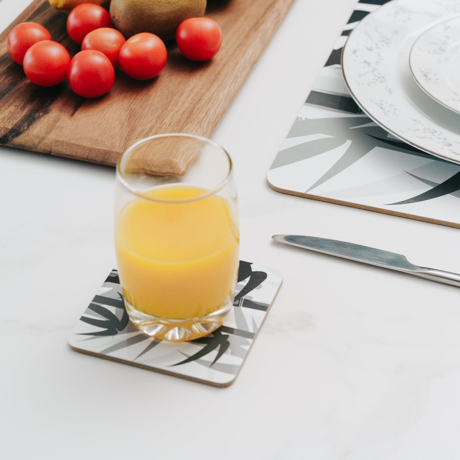 Clevinger dining coster Clevinger Set of 4 MDF Coasters Bamboo