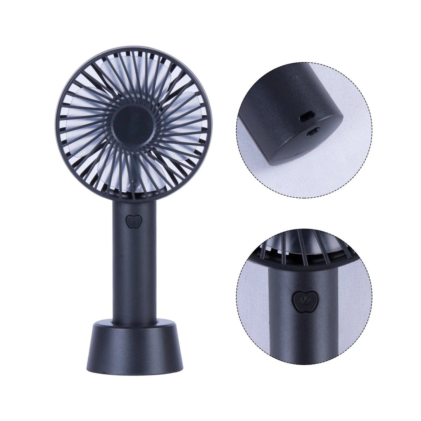 Living Today Gifts and Novelties Mini USB Rechargeable Portable Fan with Table Stand