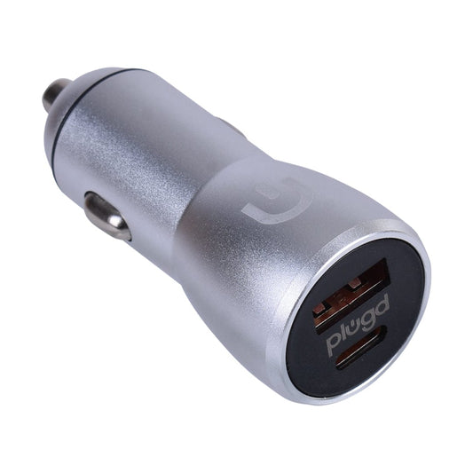 plugd Car USB charger PLUGD 30W USB-A & USB-C Dual Port Quick Charge Car Charger