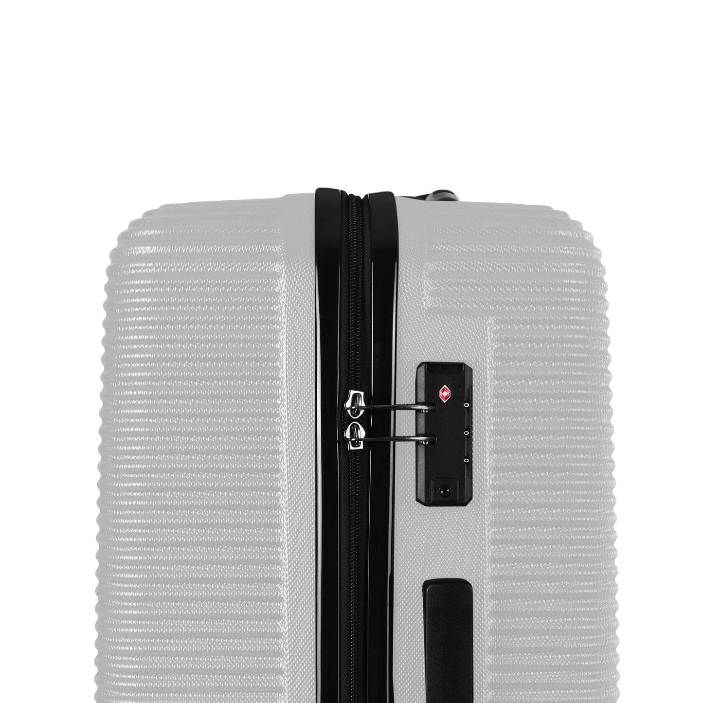 Flightmode 28" Digital Weighing Scale and USB Charging Port Lightweight Luggage Suitcase Silver