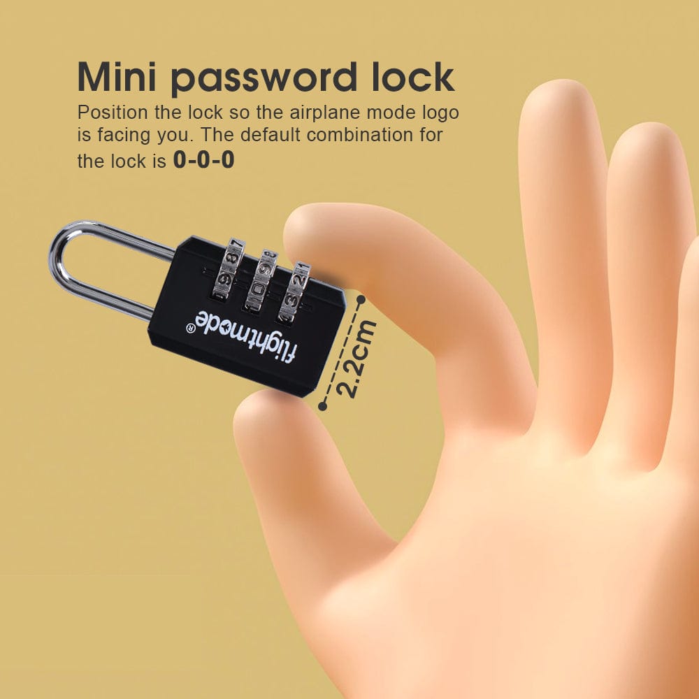 Flightmode locks 2 Pack Combination 3 Dial Smooth Padlocks
