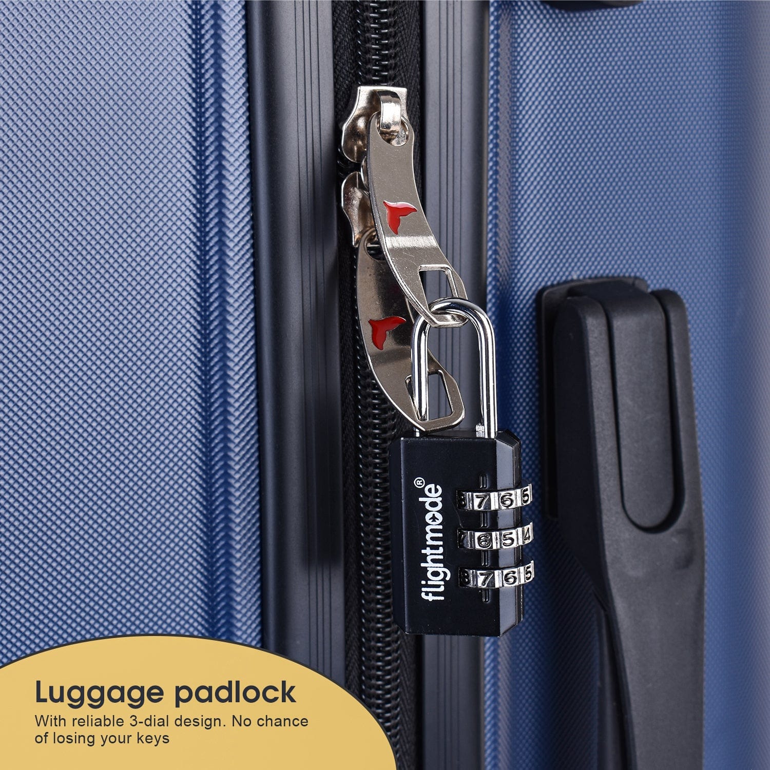 Flightmode locks 2 Pack Combination 3 Dial Smooth Padlocks