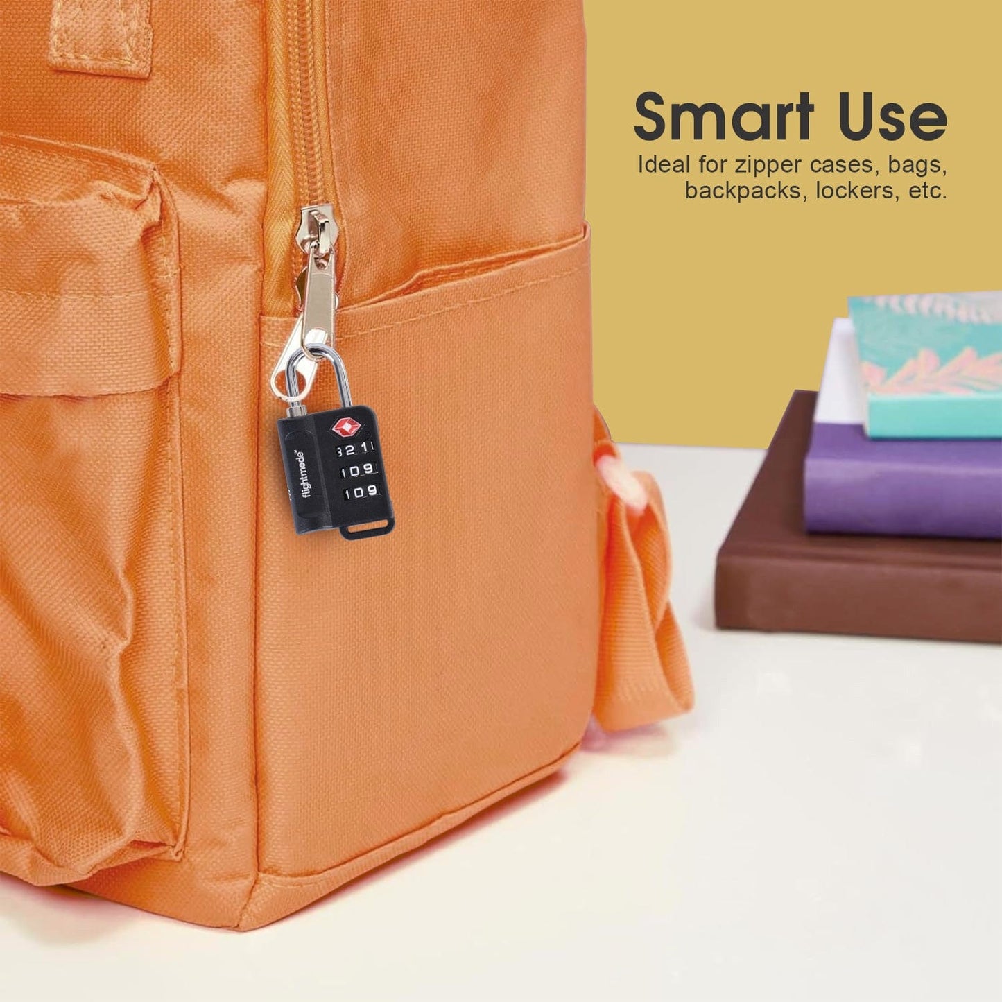 Flightmode TSA Approved Travel 3 Dial Indicator Padlock