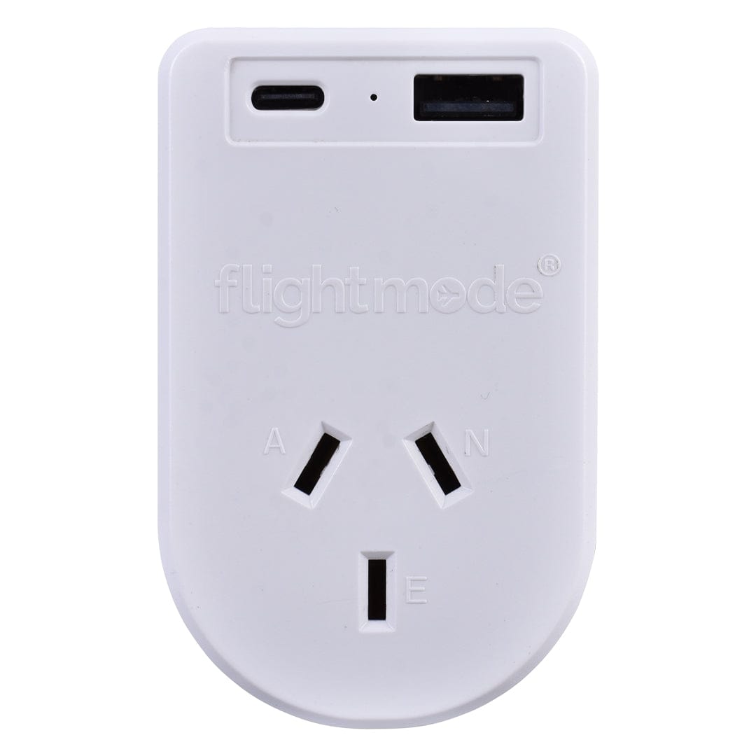 Flightmode travel adptor Flightmode Outbound AU/NZ to EUROPE/BALI Travel Adaptor with USB Type C & A