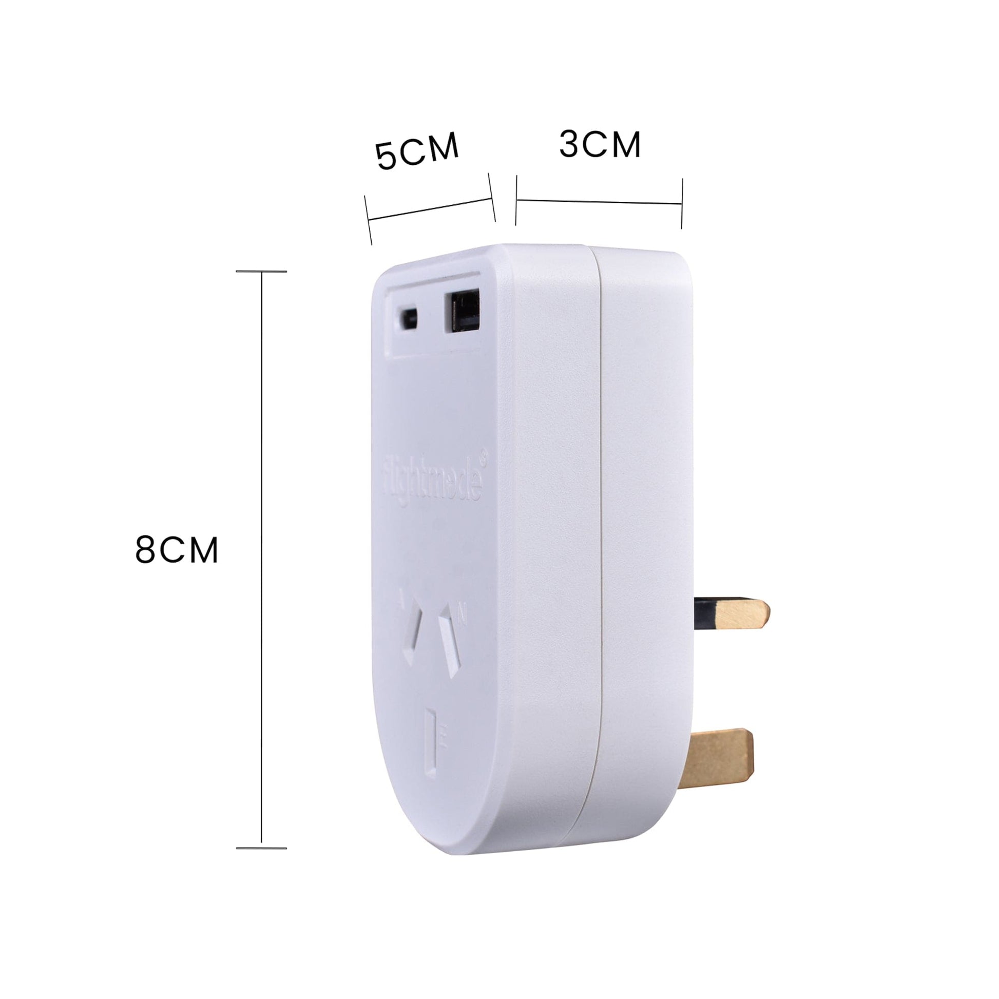 Flightmode travel adptor Flightmode Outbound AU/NZ to UK/HONG KONG Travel Adaptor with USB Type C & A
