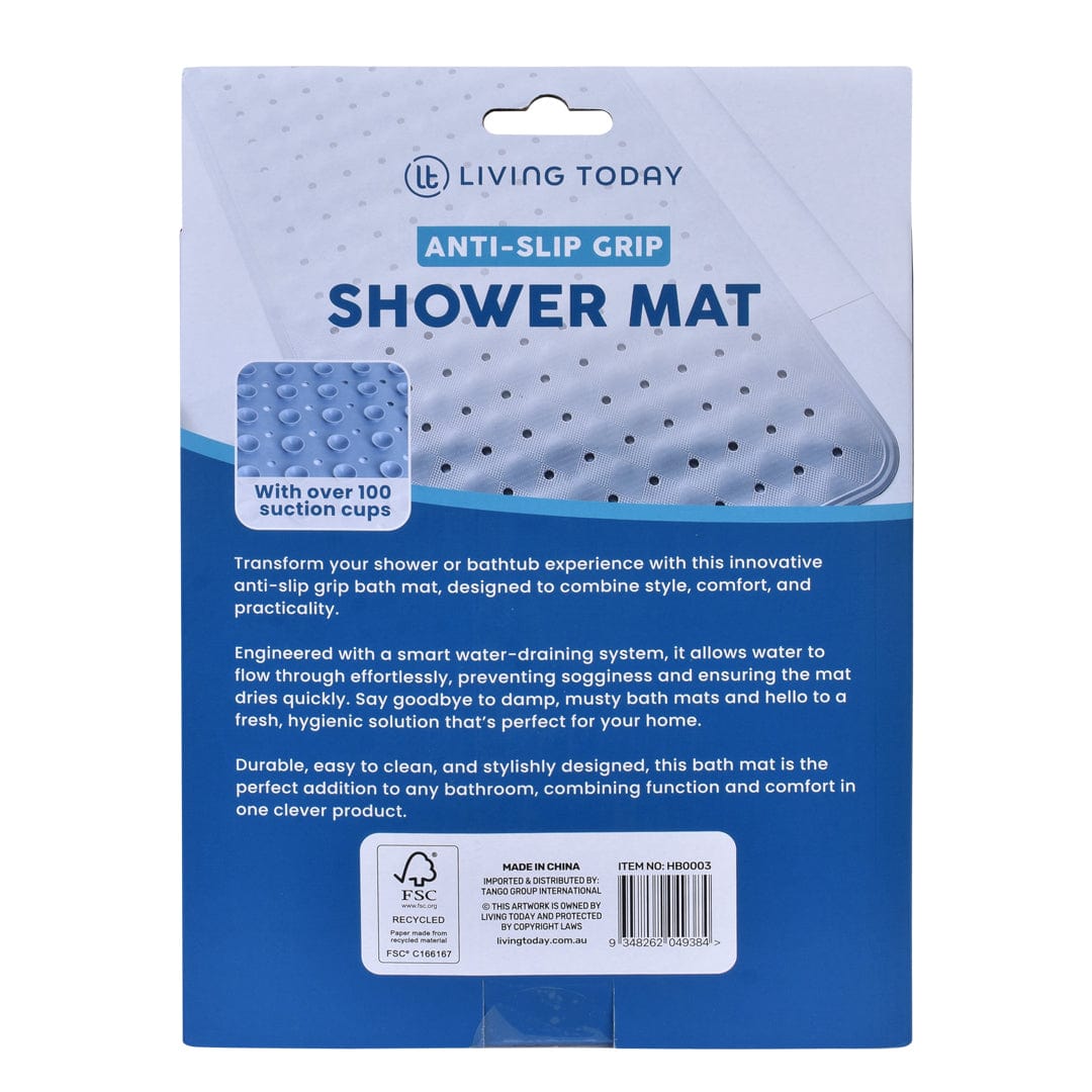 Living Today 2Pcs Anti-slip Grip Shower Mat 70x40 cm