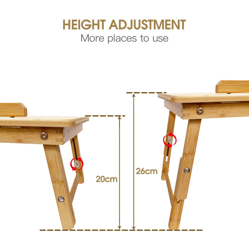 Living Today Homewares Foldable Bamboo Laptop Table, Bed Tray and Workstation