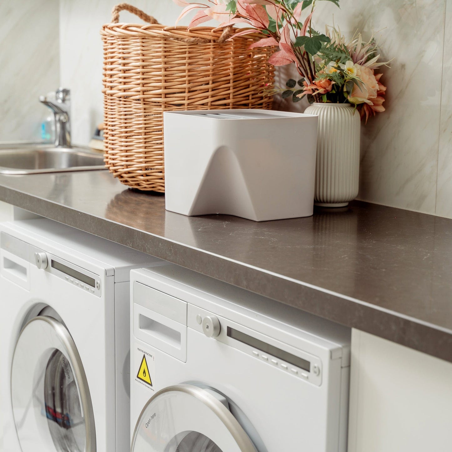 Living Today kitchenware 2 Pcs 12L+18L Stackable Plastic Kitchen Trash Bin Household Classification Storage Box