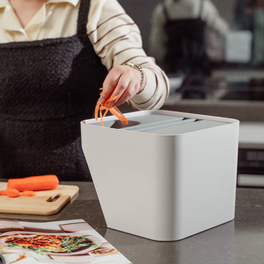 Living Today kitchenware 12L Stackable Plastic Kitchen Trash Bin Household Classification Storage Box
