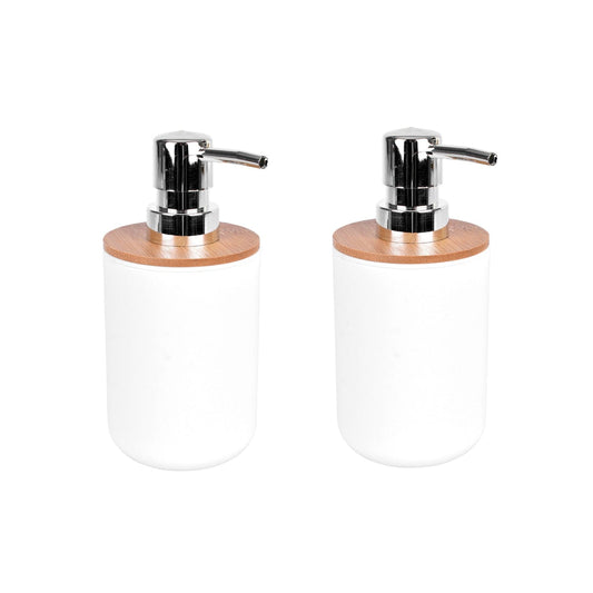 Clevinger bathroom accessories 2 Pcs Bamboo Lid Soap Dispenser