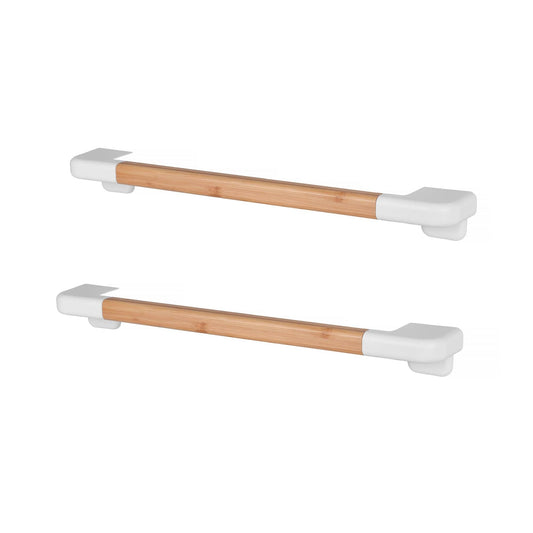 Clevinger bathroom accessories 2 Pcs Bamboo Wall Mounted Bathroom Towel Rail