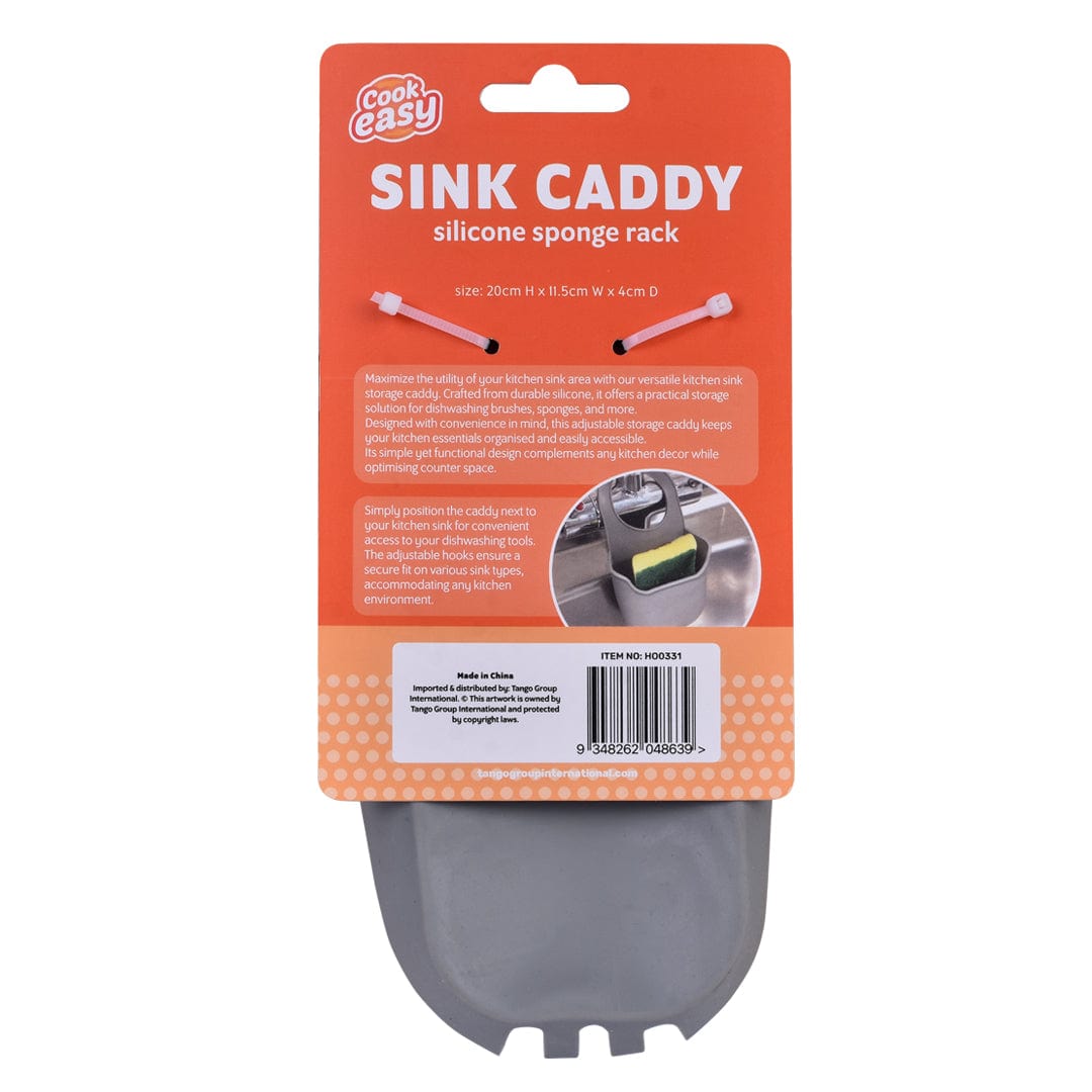 COOK EASY Dish Brush 2 Pcs Sink Caddy Silicone Sponge Rack