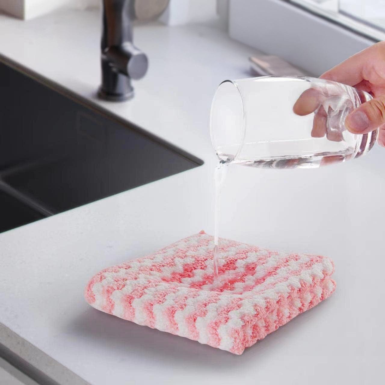Living Today Cleaning clothes 10 pk Super Absorbent Reusable Microfibre Cleaning Cloths 30 x 30 cm