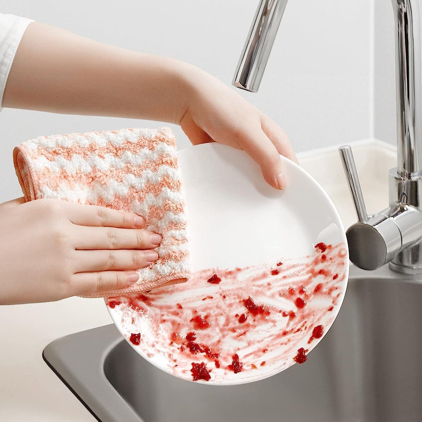 Living Today Cleaning clothes 10 pk Super Absorbent Reusable Microfibre Cleaning Cloths 30 x 30 cm