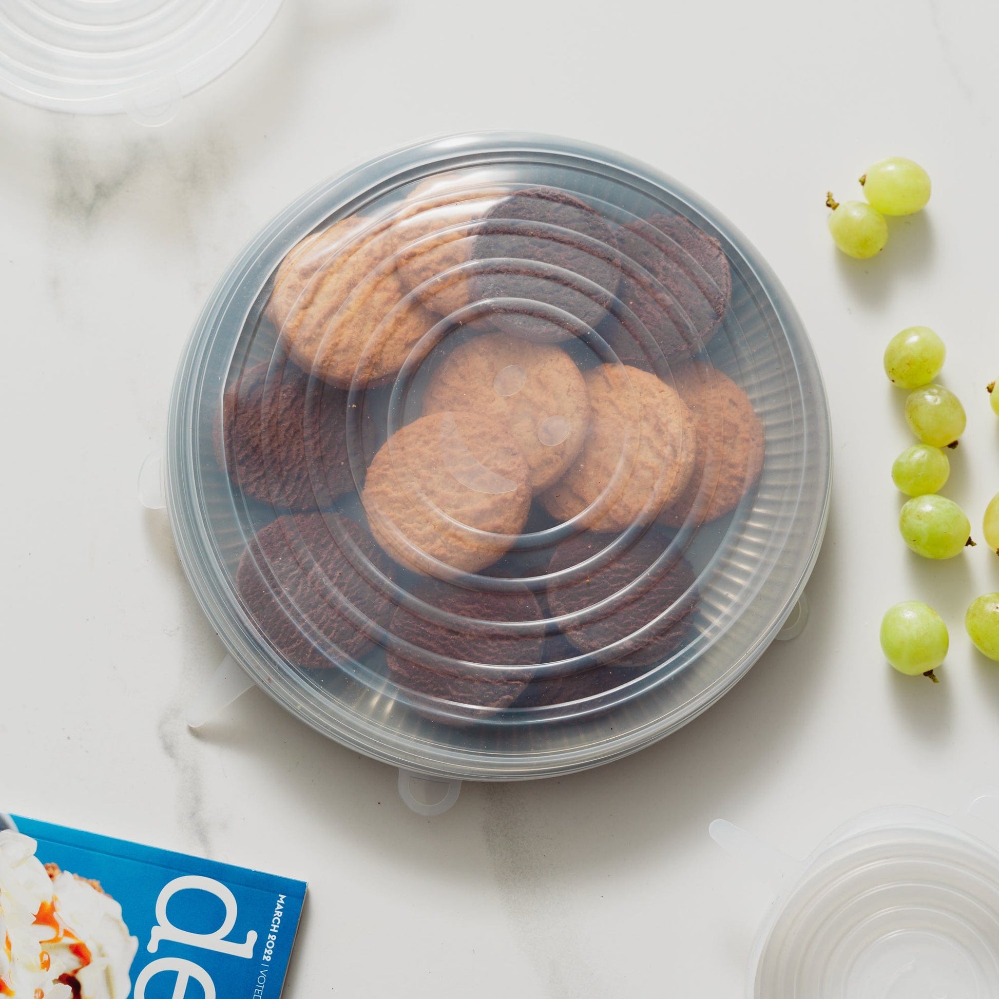 COOK EASY Food Storage Containers 12 Pcs Cook Easy Silicone Stretch Lids Set