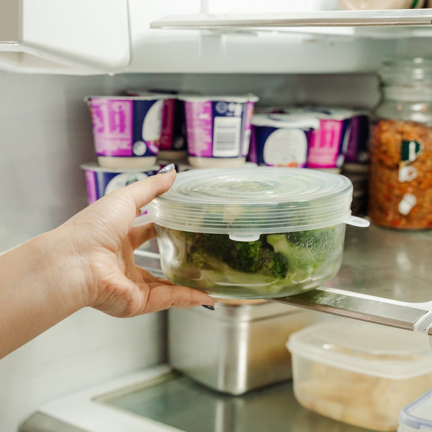 COOK EASY Food Storage Containers Cook Easy 6pcs Silicone Stretch Lids Set