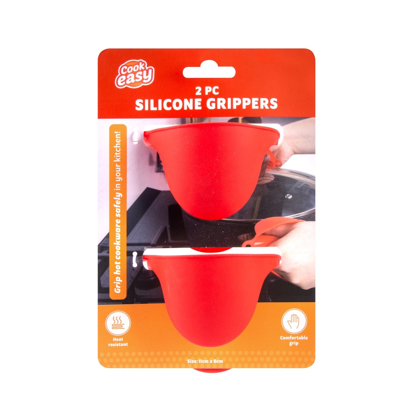 COOK EASY Homewares 4 Pcs Silicone Grippers and Multi Purpose Kitchen Heat Pad Insulation Mat