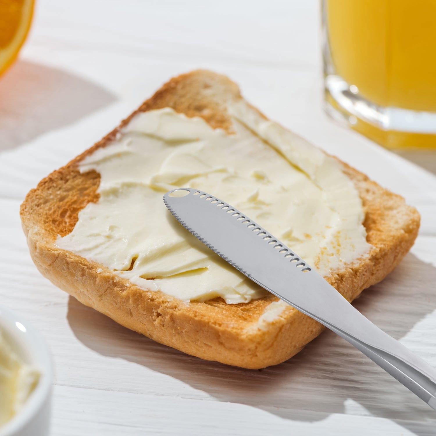 COOK EASY knife Brilliant Stainless Steel Butter Knife Serrated Edge Spreader