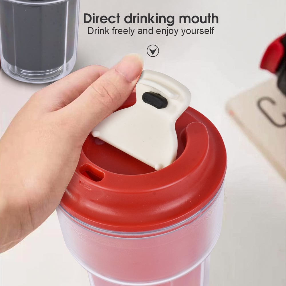 Living Today insulated coffee cup 2 Pcs 460ml Double wall insulated Coffee Cup Red and Black