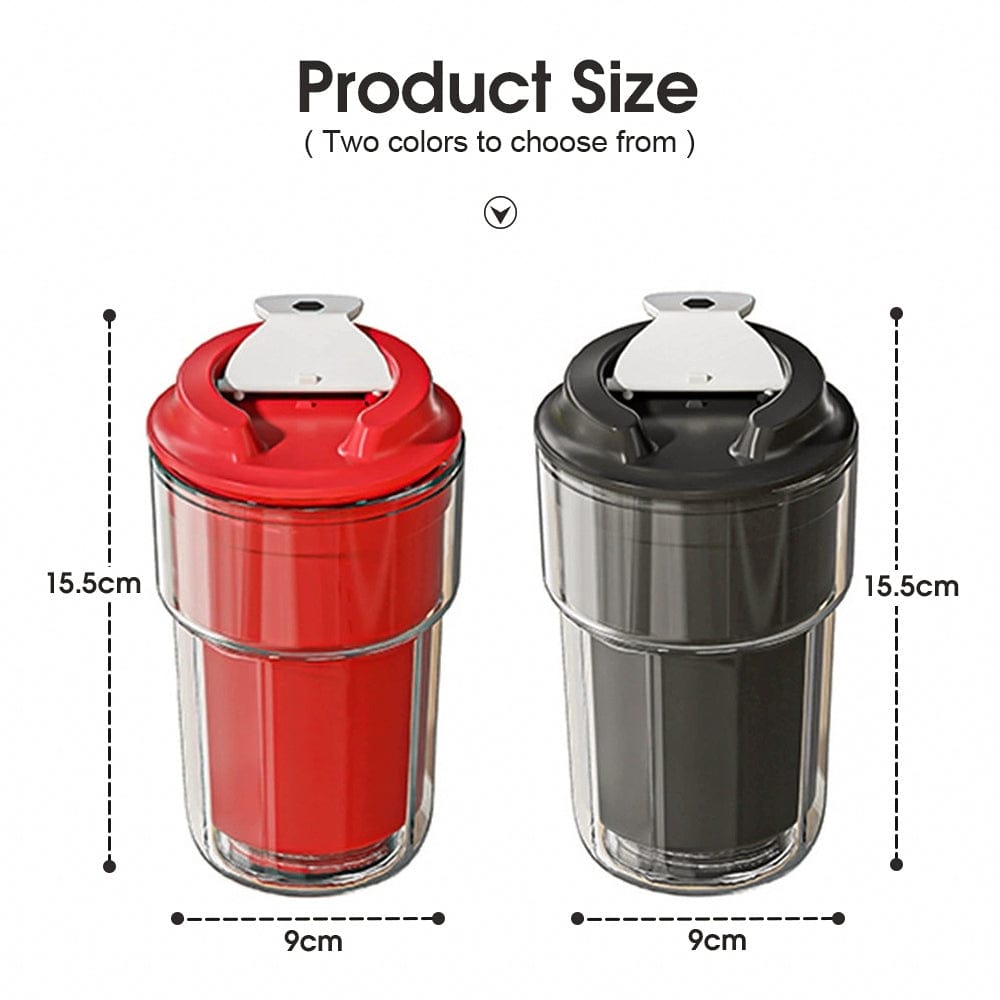 Living Today insulated coffee cup Double wall insulated Coffee Cup Black