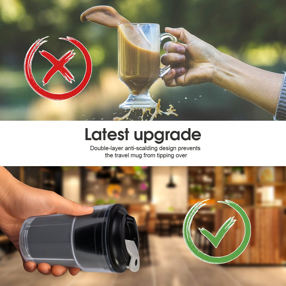 Living Today insulated coffee cup Double wall insulated Coffee Cup Black