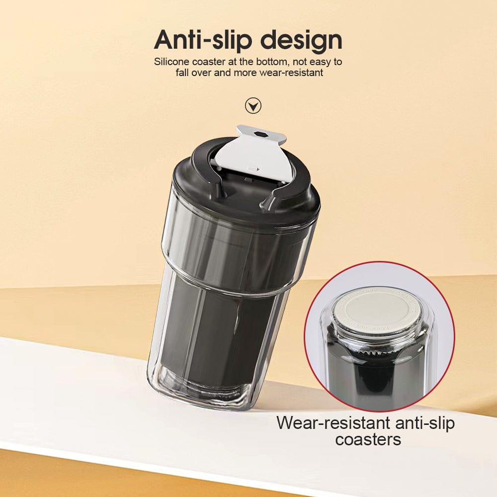 Living Today insulated coffee cup Double wall insulated Coffee Cup Black