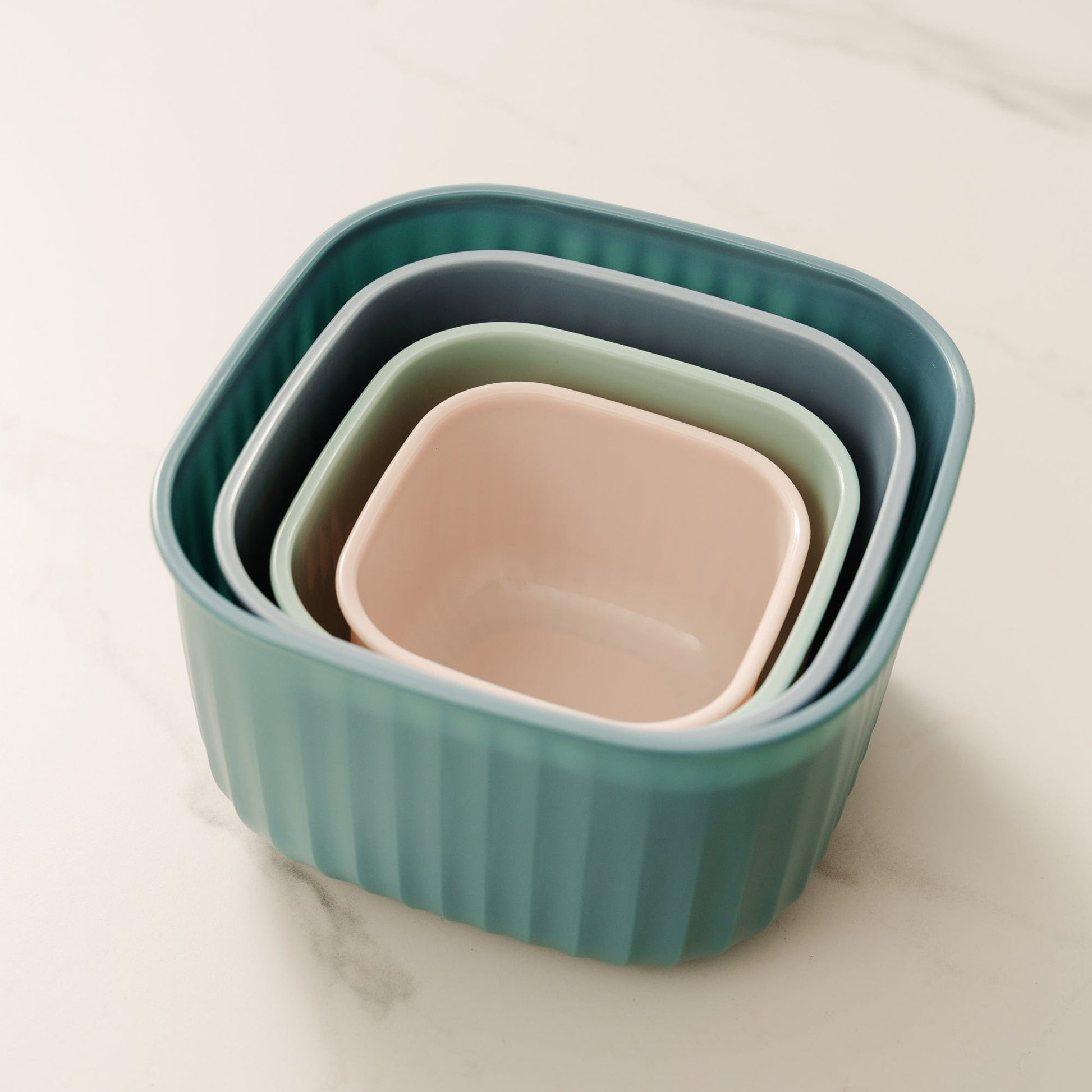 COOK EASY Square Nested Food Storage Set Cook Easy 4PC Square Nested Food Storage Set