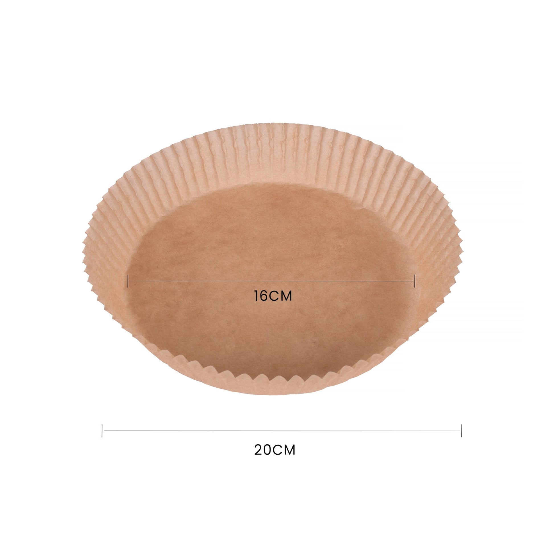 COOK EASY Air Fryer Liner 100pc 16cm Round Disposable Unbleached Silicone Paper Dish Air-fryer Liner