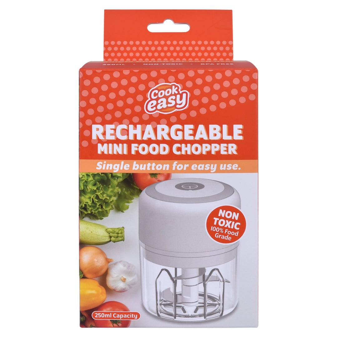 COOK EASY 250ml Cordless USB Rechargeable Mini Food Chopper