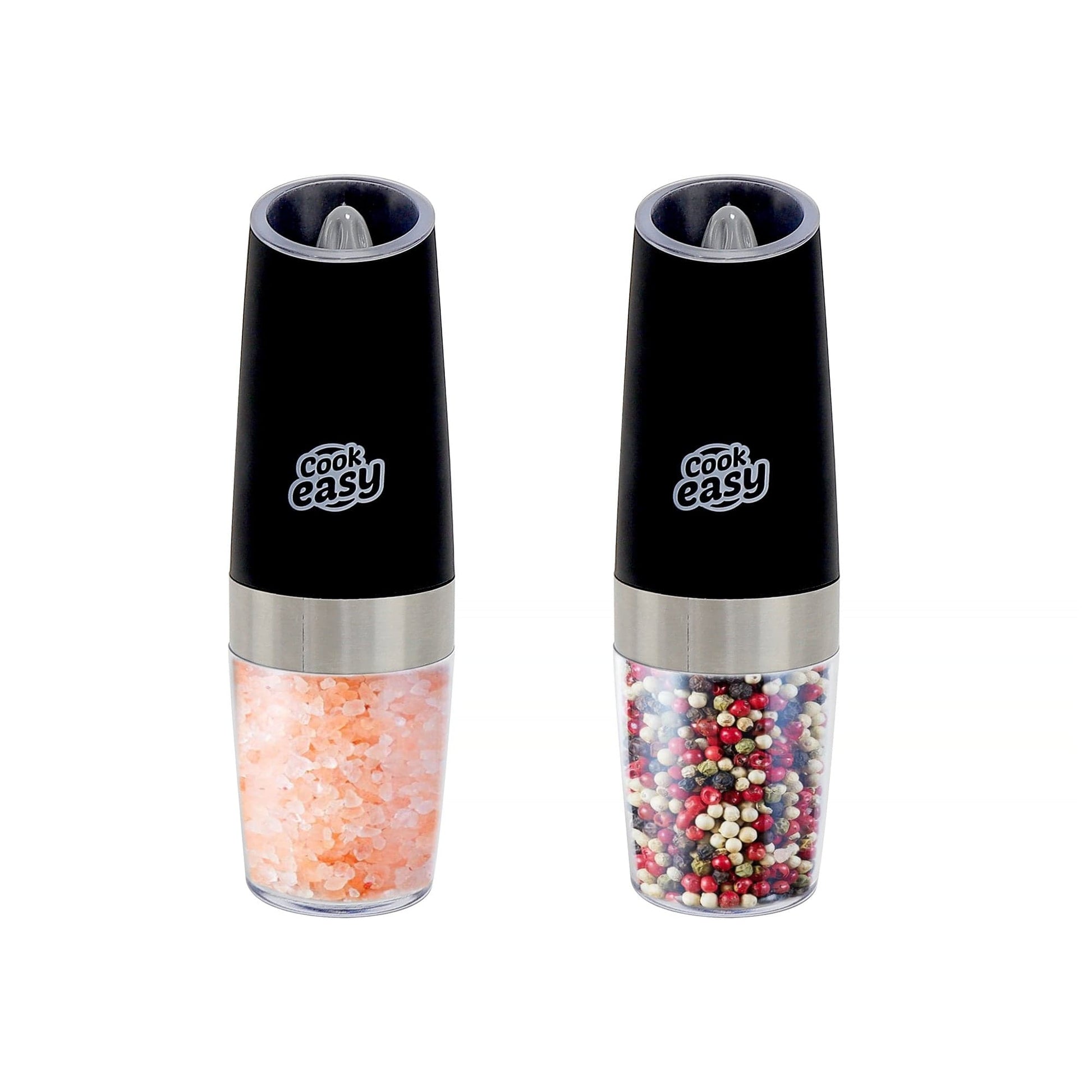 COOK EASY salt grinder 2 pk Gravity Sensor Electric Salt and Pepper Spice Grinder