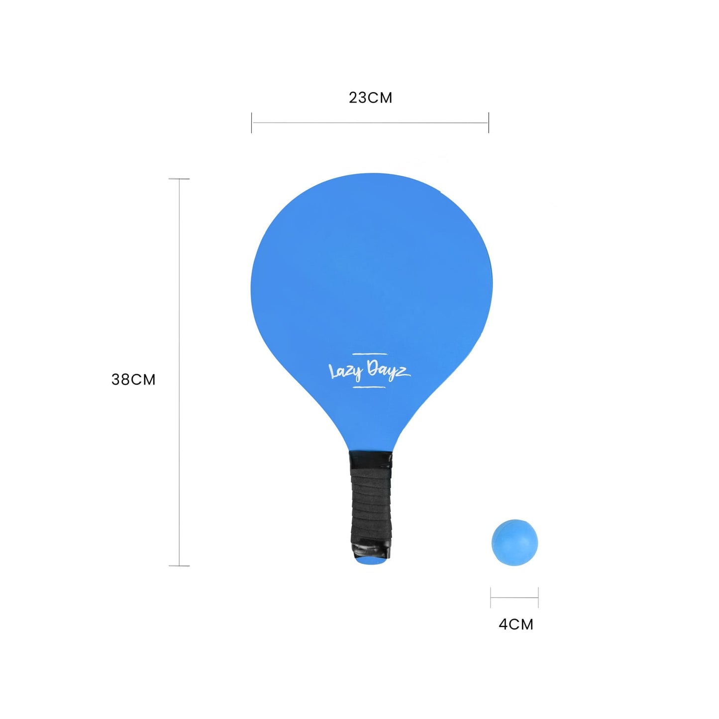 Lazy Dayz Beach and Summer Lazy Dayz Summer Wooden Beach Bats and 2 Balls Blue