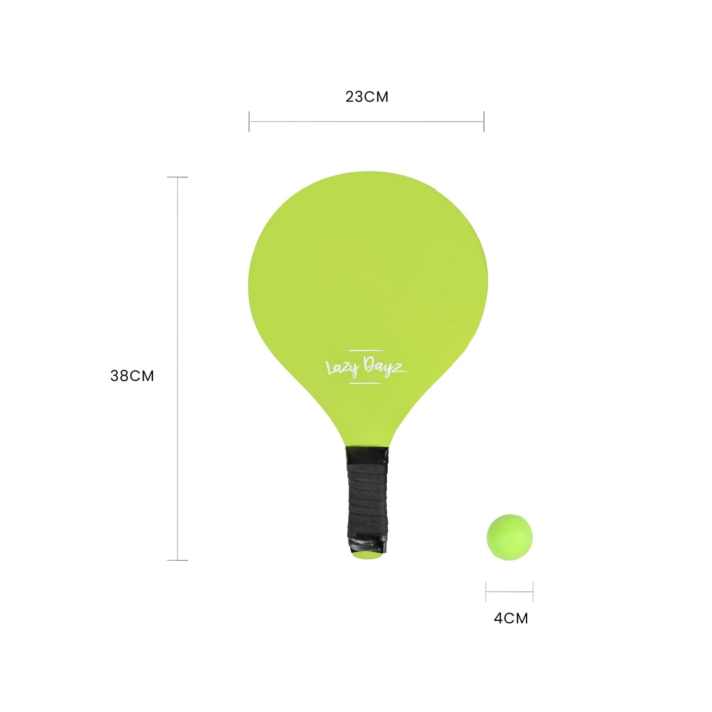 Lazy Dayz Beach and Summer Lazy Dayz Summer Wooden Beach Bats and 2 Balls Green