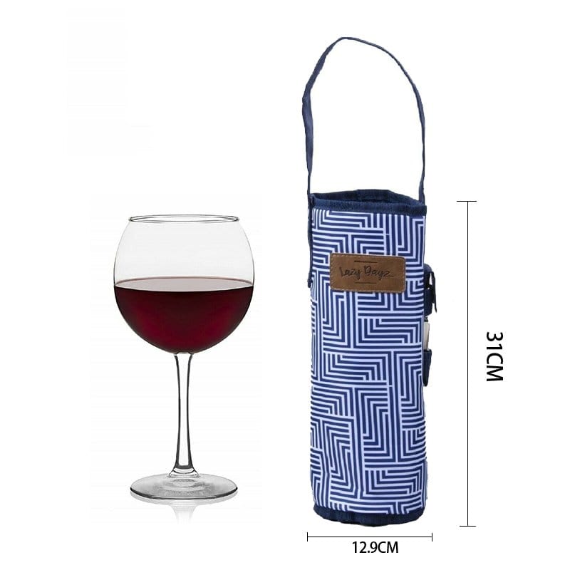 Lazy Dayz Picnic Lazy Dayz Insulated Wine Bottle Tote - Makena