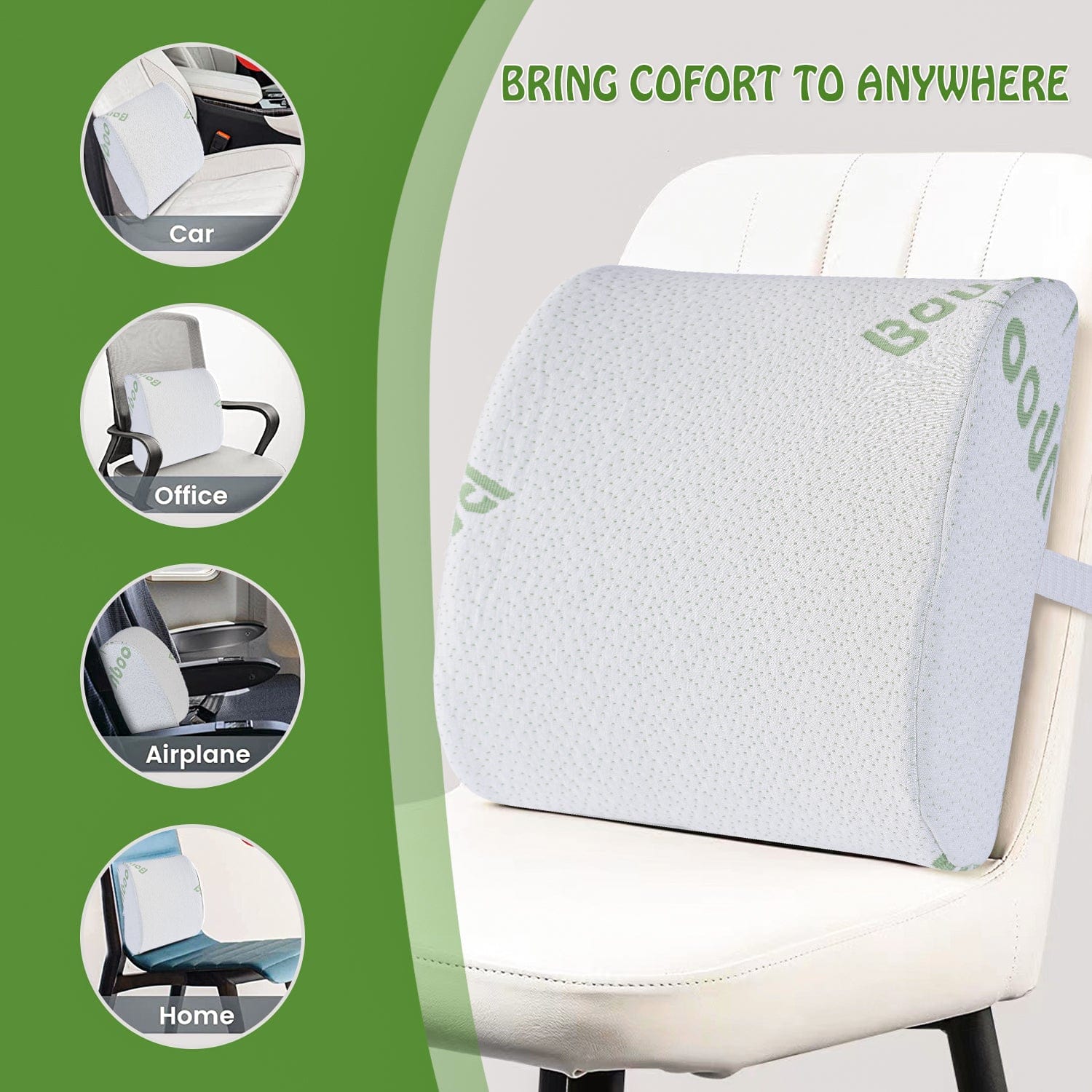 Living Today Office Memory Foam Back Support Office, Car Pillow