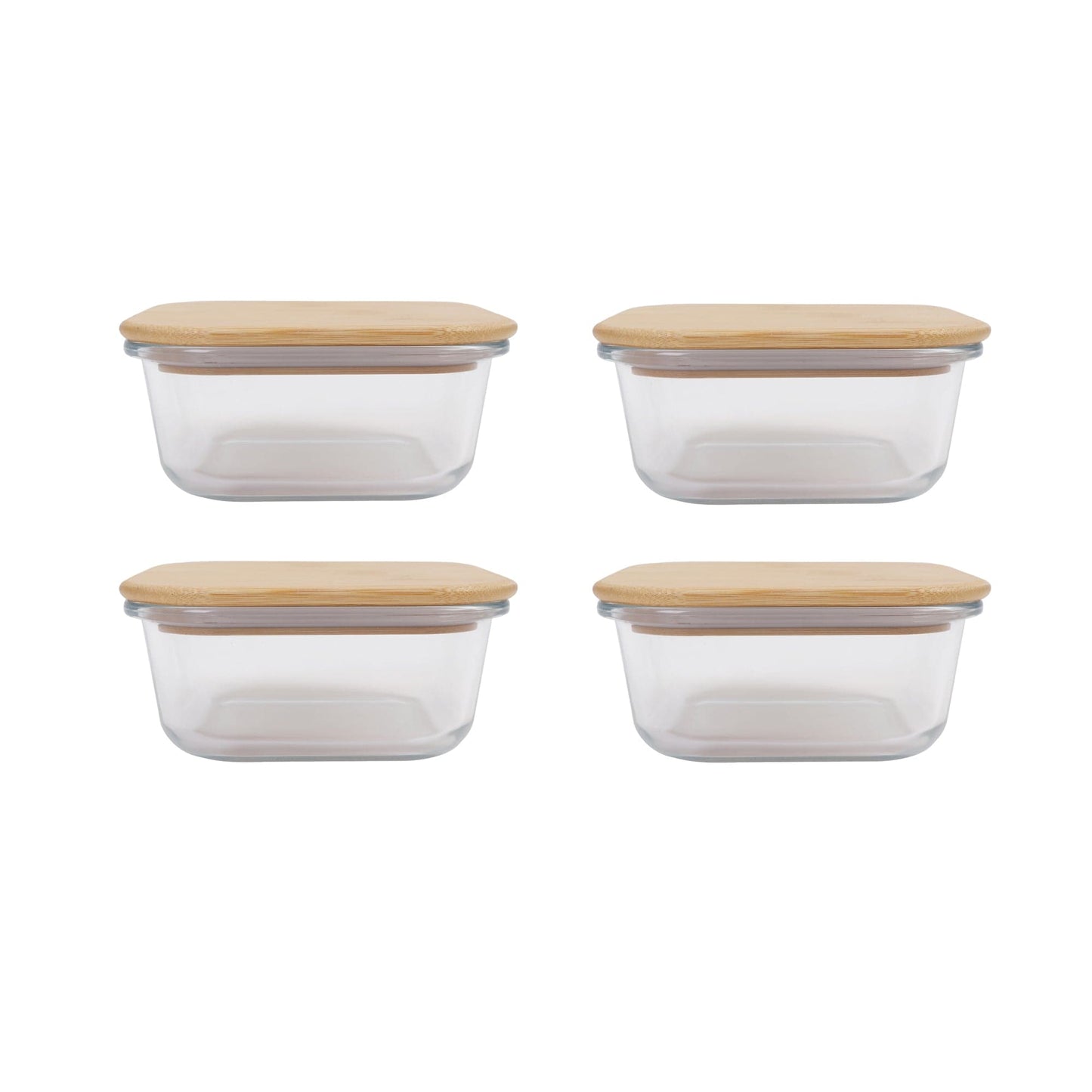 Clevinger Lunch Box 4 Pcs Bamboo Food Container - Large