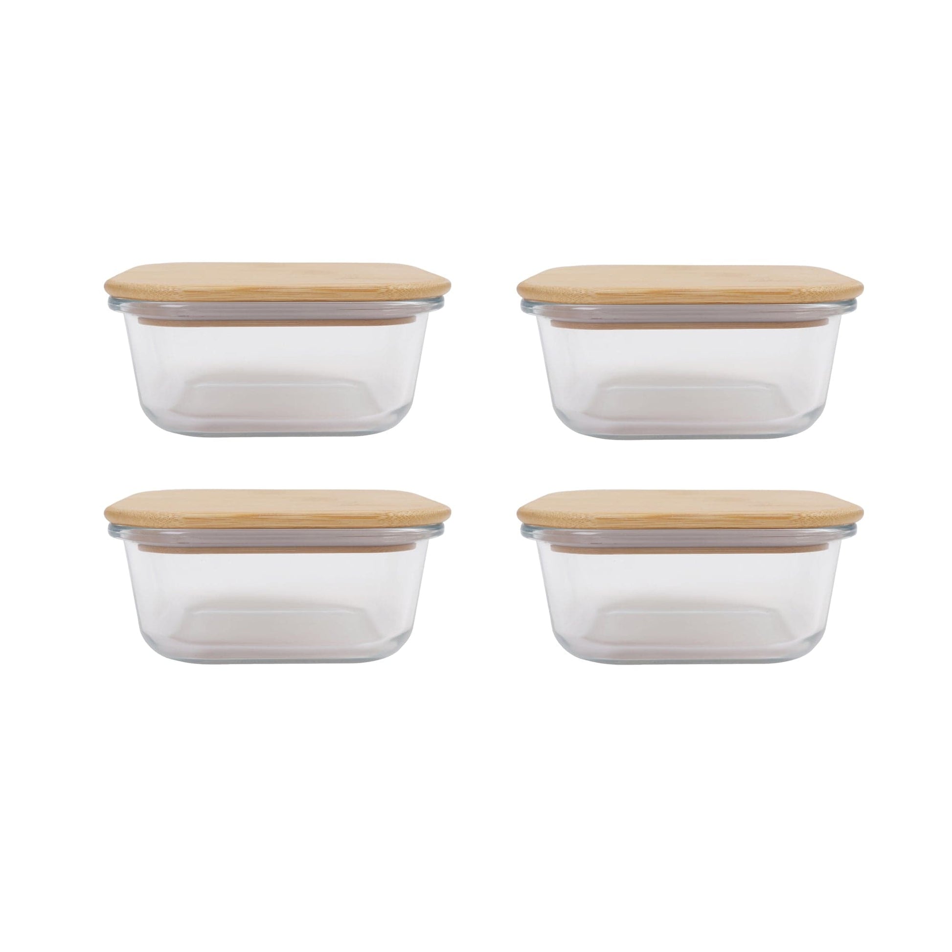 Clevinger Lunch Box 4 Pcs Bamboo Food Container - Large