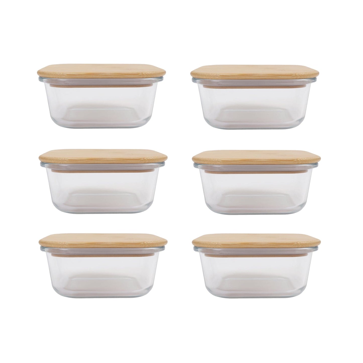 Clevinger Lunch Box 6 Pcs Bamboo Food Container - Large