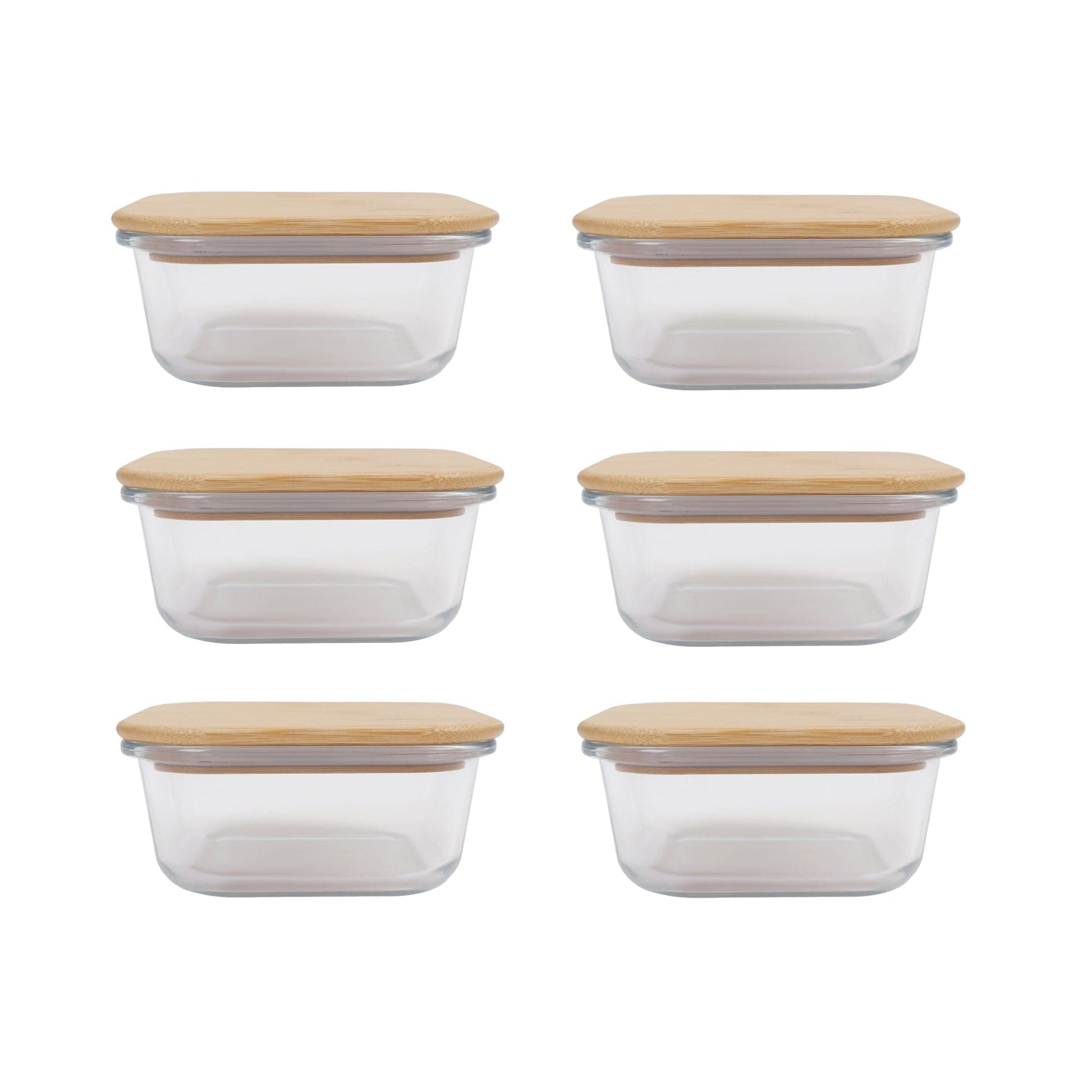 Clevinger Lunch Box 6 Pcs Bamboo Food Container - Large