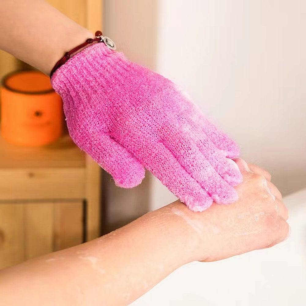 Living Today Exfoliating Gloves LIVING TODAY Exfoliating Gloves Pink