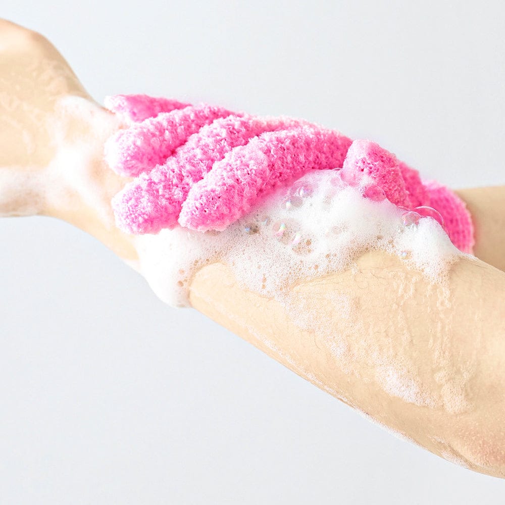 Living Today Exfoliating Gloves LIVING TODAY Exfoliating Gloves Pink