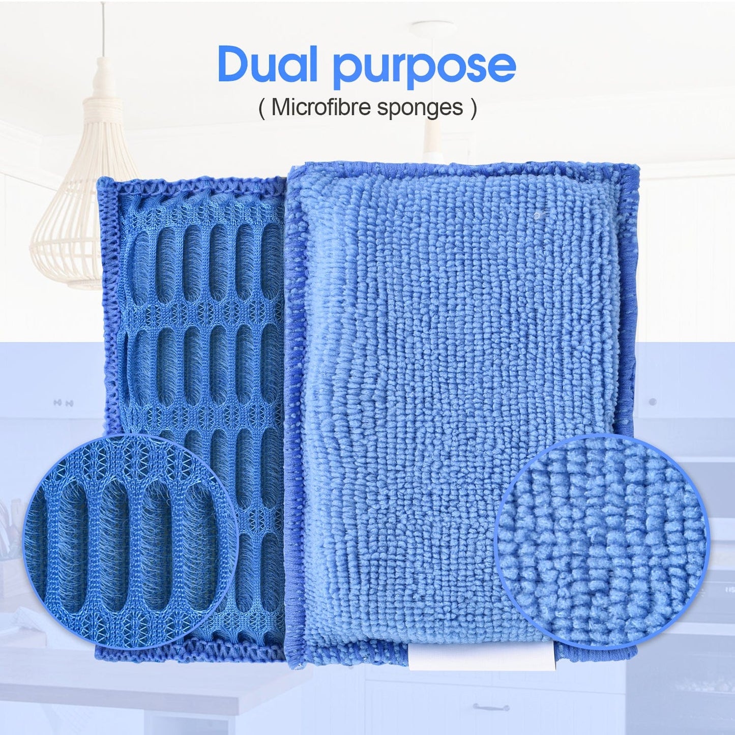 Spiffy cleaning sponge SPIFFY 3PC Non-scratch Microfibre Sponges