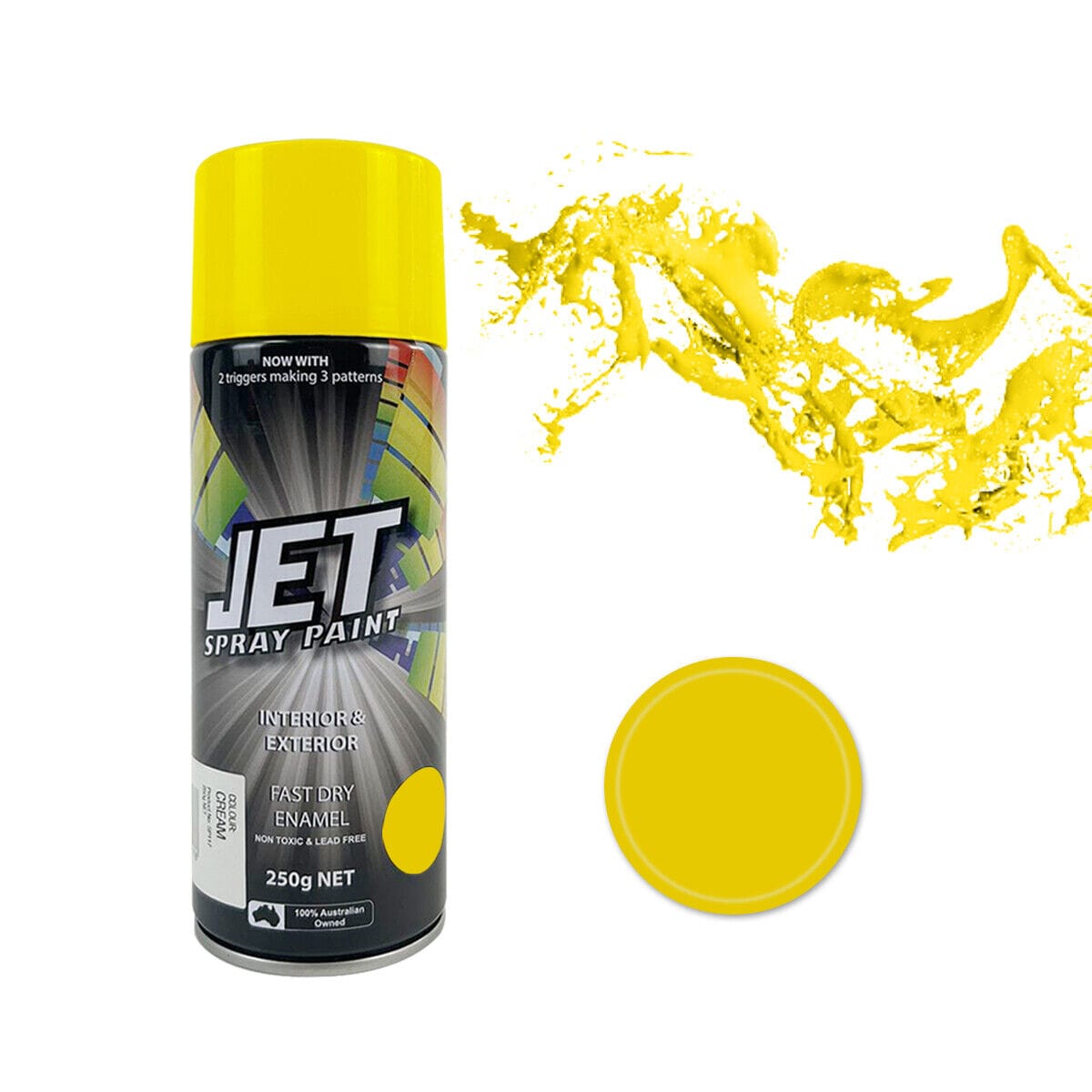 JET spray paint 3PK 250g Spray Paint Can For Interior and Exterior 26 colours Fast Dry