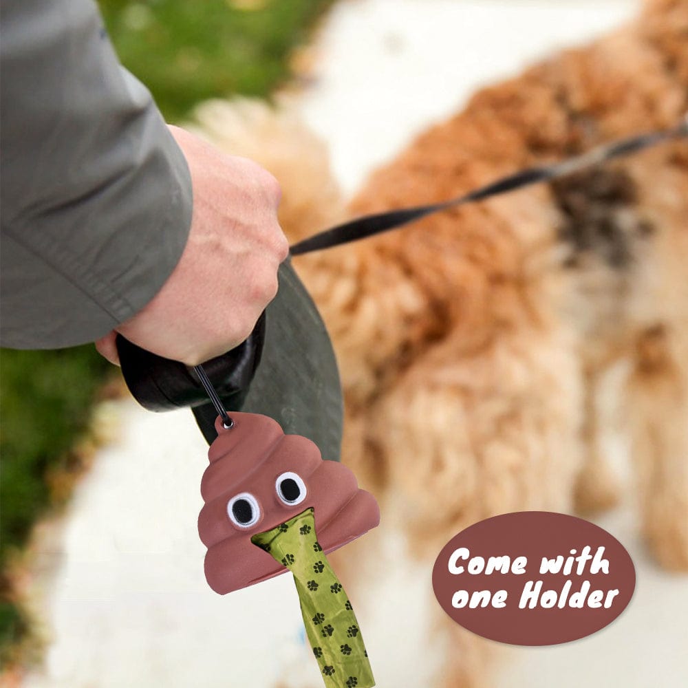 LIVINGTODAY dog poop dispenser and bags LIVINGTODAY Pet Dog Poop Dispenser and 135 Biodegradable Unscented Waste Bags