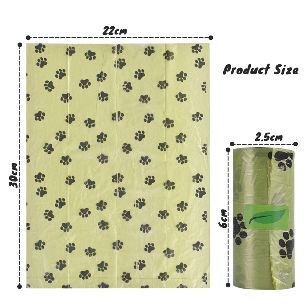 LIVINGTODAY dog poop dispenser and bags LIVINGTODAY 60 Biodegradable Unscented Pet Dog Poop Waste Bags